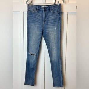 Hollister Jeans Women’s Size 7 S W 28 L 28 Blue High Rise Super Skinny Juniors